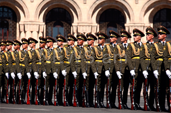 Military parade on the Independence Day of Armenia