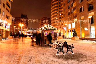 Winter evening in Yerevan