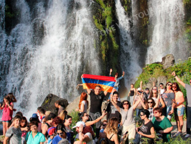 Shaki waterfall, Old Khndzoresk, Noravank, Karahunj