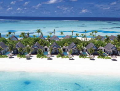 Sandy island in the Maldives