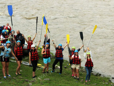 Rafting along river Kur