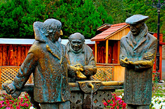 The monument to the heroes of the film “Mimino”