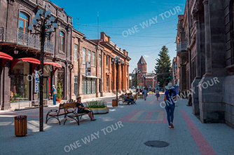 Die Abovian Straße, Gyumri